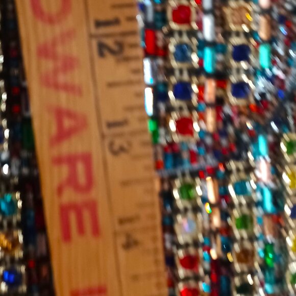 Multi Colored Rhinestone Encrusted Purse - Picture 7 of 11